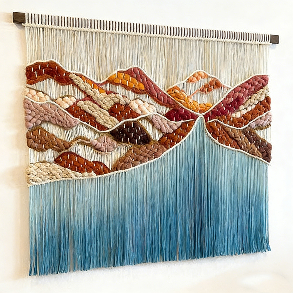 Home Textiles Direct - Décoration murale en macramé textile personnalisable,