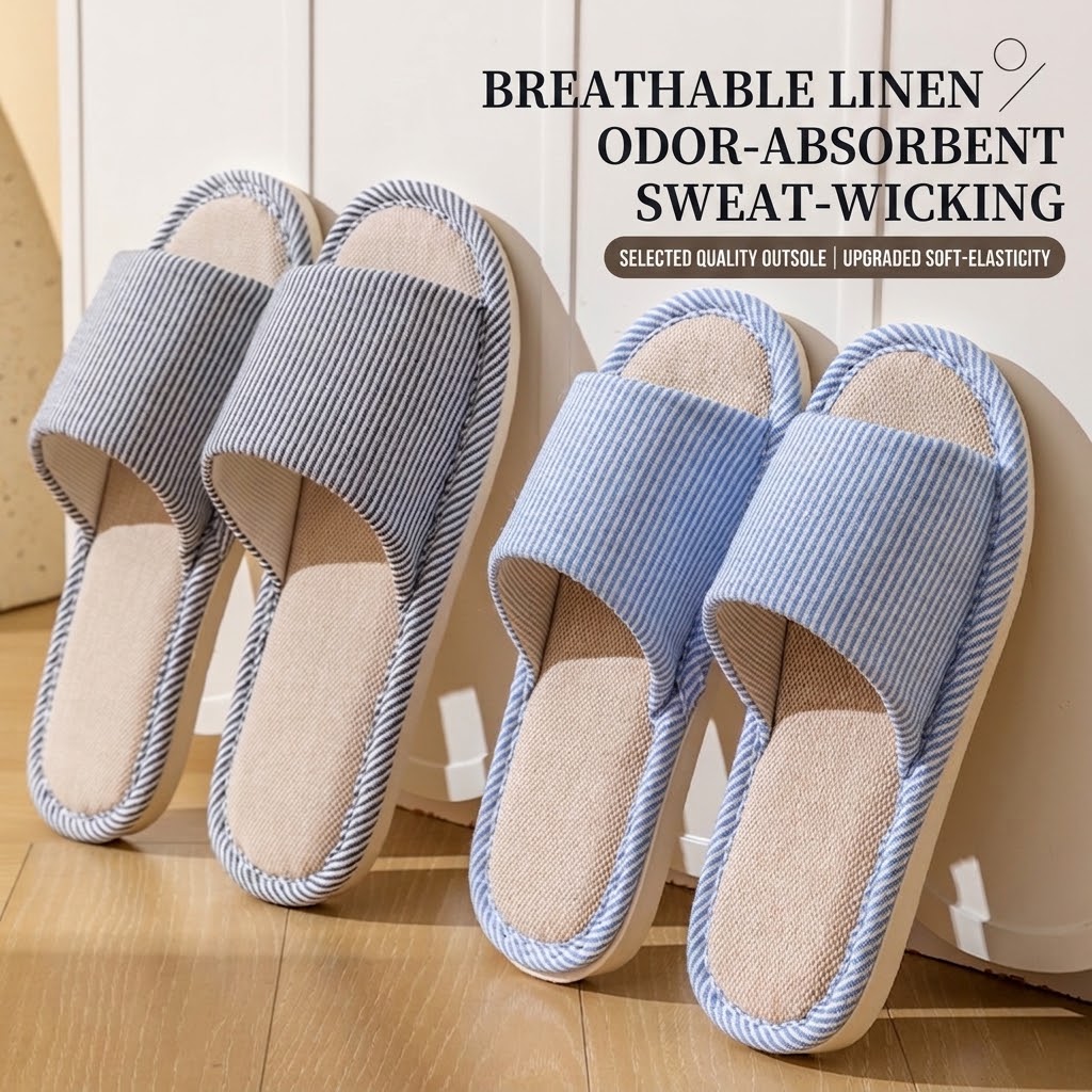 Home Textile - Chaussons en lin respirant pour femmes