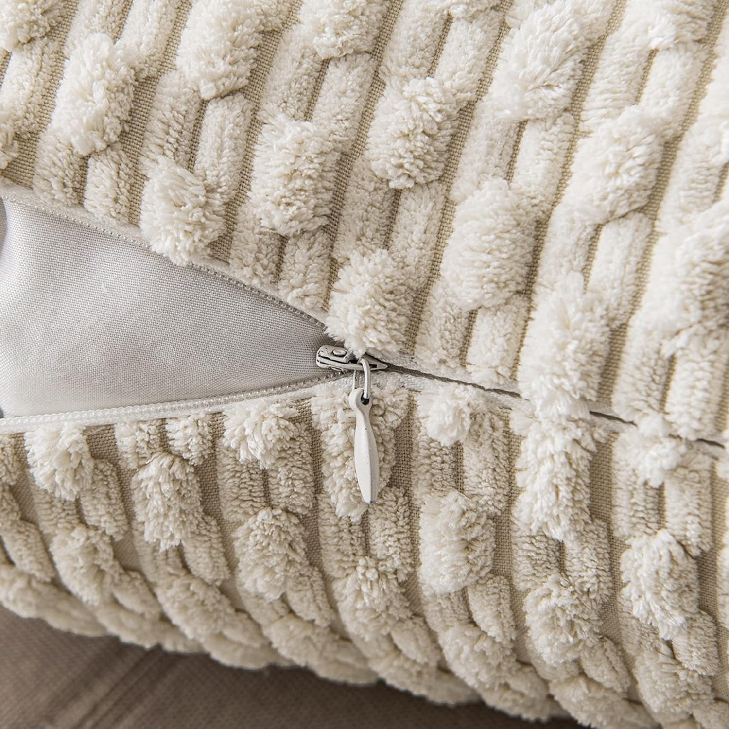 Housse de coussin rayée en vel - Pillow Insert 18X18 avis et prix