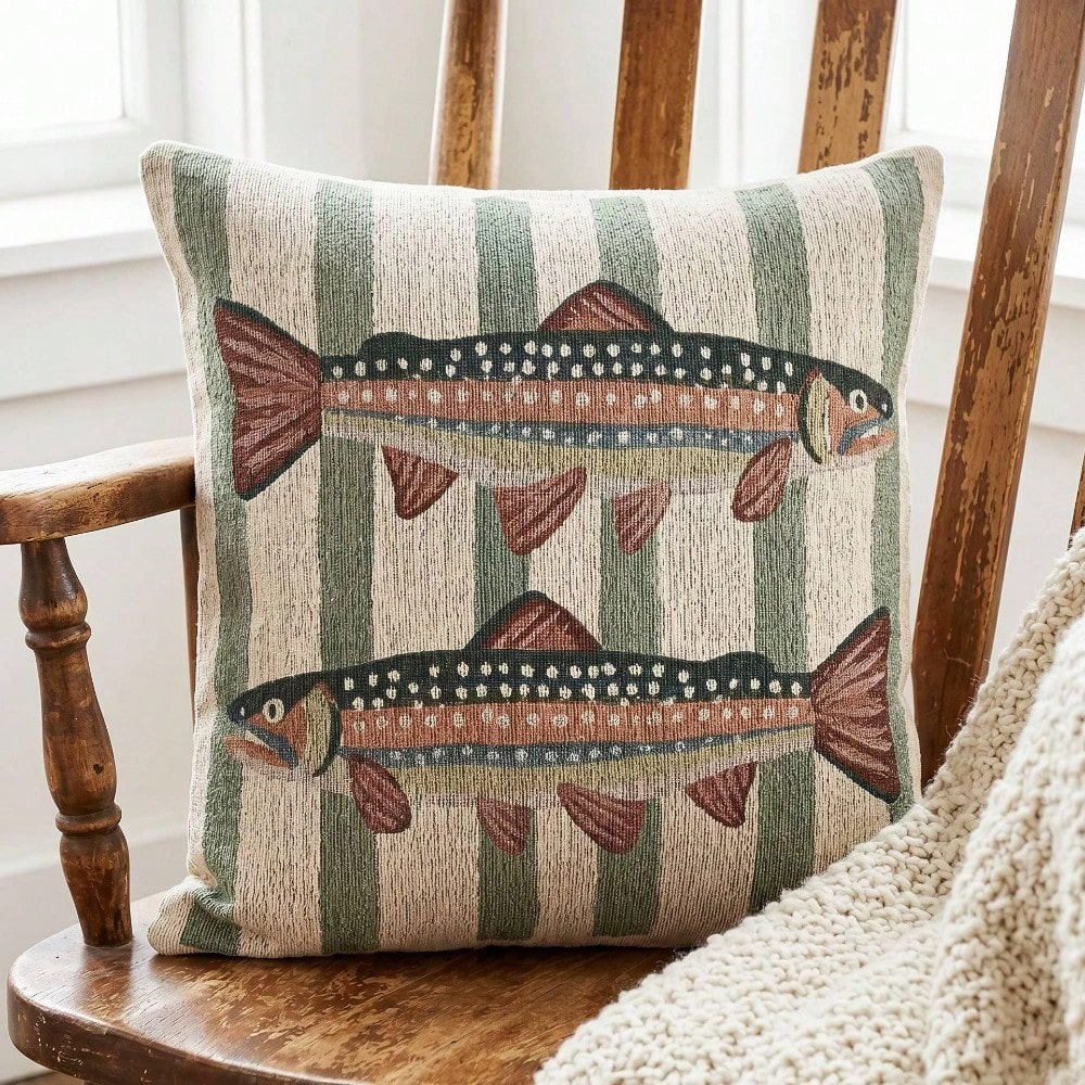 Coussin décoratif Truite arc-e - Pillow Insert 18X18 avis et prix