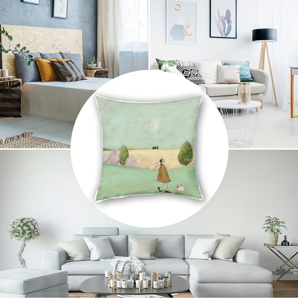 1 taie d'oreiller imprimée mot - Pillow Insert 18X18 avis et prix