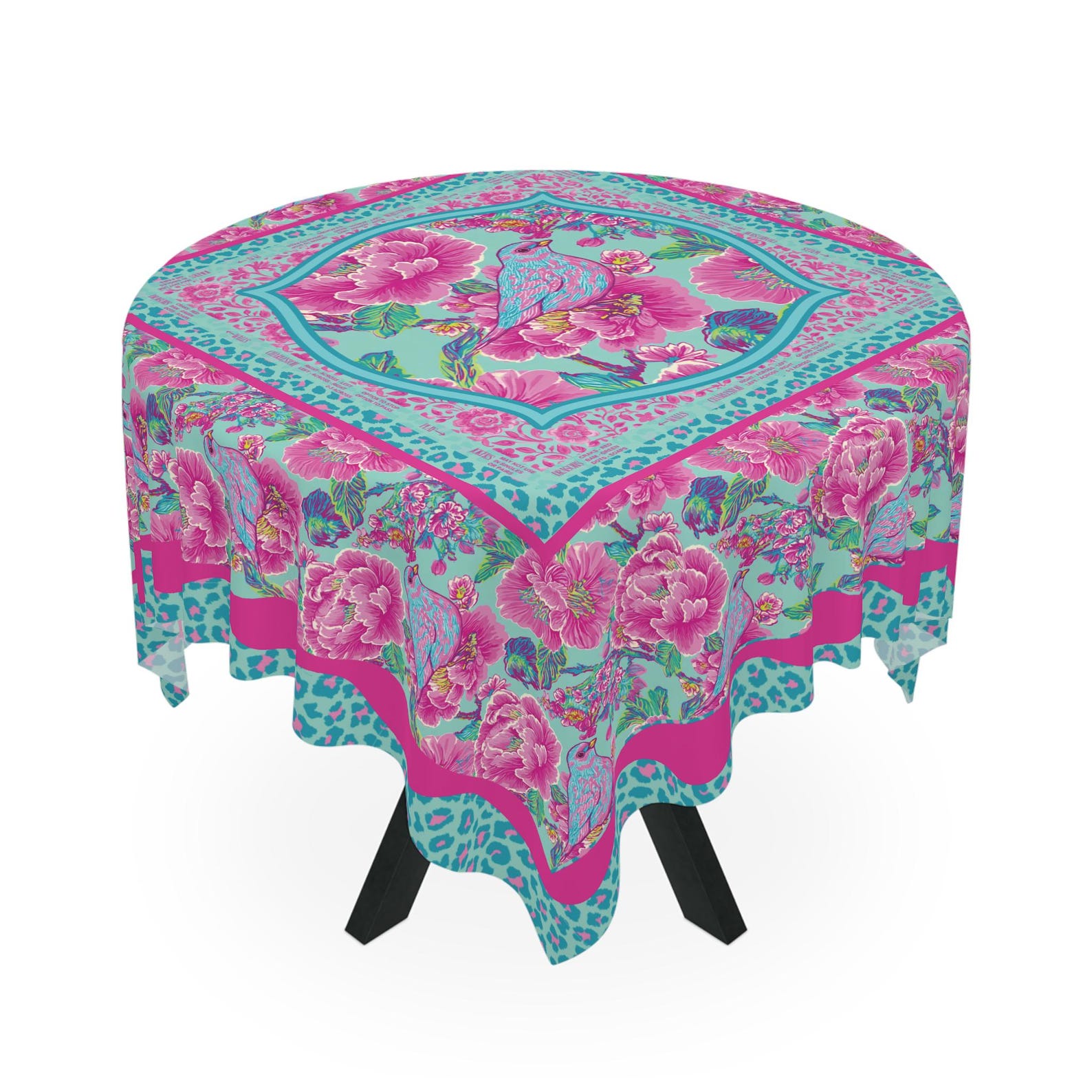 Nappe carrée rose pour soirée  - Home Textiles Direct avis et prix