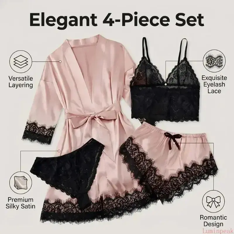 Ensemble de pyjama en satin 4  - Home Textile avis et prix