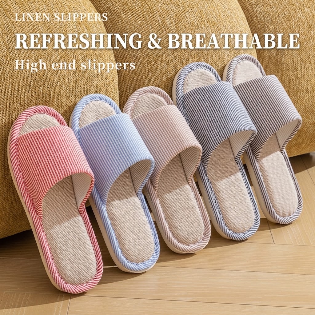 Chaussons en lin respirant pou - Home Textile avis et prix